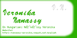 veronika nanassy business card